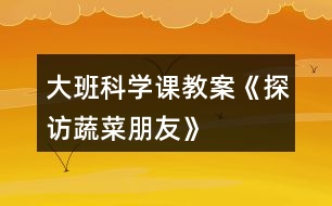 大班科學(xué)課教案《探訪蔬菜朋友》