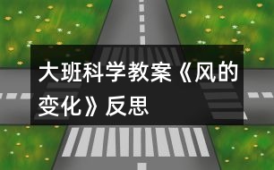 大班科學教案《風的變化》反思