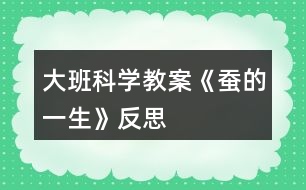 大班科學教案《蠶的一生》反思