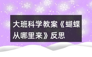 大班科學(xué)教案《蝴蝶從哪里來(lái)》反思