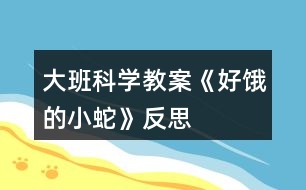 大班科學(xué)教案《好餓的小蛇》反思