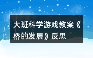 大班科學游戲教案《橋的發(fā)展》反思