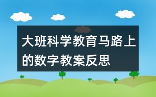 大班科學教育馬路上的數(shù)字教案反思