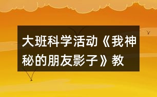 大班科學活動《我神秘的朋友—影子》教學設(shè)計