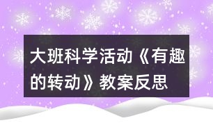 大班科學活動《有趣的轉(zhuǎn)動》教案反思