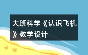 大班科學(xué)《認(rèn)識飛機》教學(xué)設(shè)計