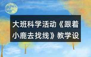 大班科學(xué)活動《跟著小鹿去找線》教學(xué)設(shè)計(jì)反思