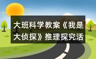 大班科學(xué)教案《我是大偵探》推理探究活動反思