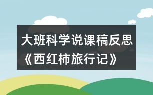 大班科學(xué)說課稿反思《西紅柿旅行記》