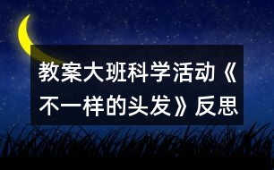 教案大班科學(xué)活動(dòng)《不一樣的頭發(fā)》反思