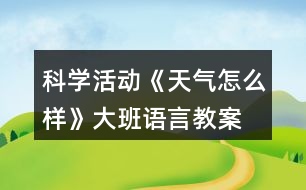 科學(xué)活動(dòng)《天氣怎么樣》大班語(yǔ)言教案