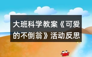 大班科學教案《可愛的不倒翁》活動反思