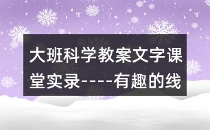 大班科學教案文字課堂實錄----有趣的線條