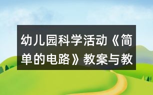 幼兒園科學(xué)活動(dòng)《簡單的電路》教案與教學(xué)反思