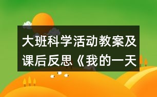 大班科學(xué)活動教案及課后反思《我的一天》