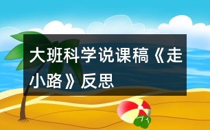 大班科學(xué)說課稿《走小路》反思