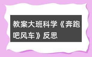 教案大班科學(xué)《奔跑吧風(fēng)車》反思