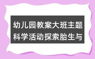 幼兒園教案大班主題科學(xué)活動(dòng)探索胎生與卵生