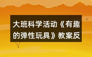 大班科學(xué)活動(dòng)《有趣的彈性玩具》教案反思