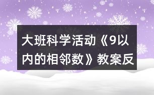 大班科學活動《9以內(nèi)的相鄰數(shù)》教案反思