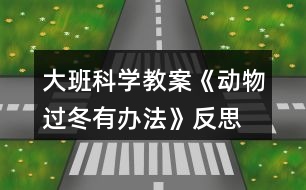 大班科學(xué)教案《動物過冬有辦法》反思