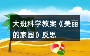 大班科學(xué)教案《美麗的家園》反思