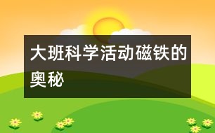 大班科學活動：磁鐵的奧秘