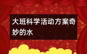 大班科學活動方案奇妙的水