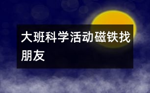 大班科學(xué)活動：磁鐵找朋友