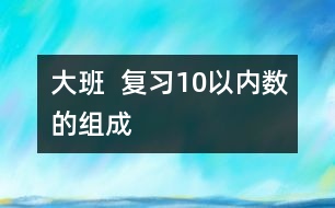 大班  復習10以內(nèi)數(shù)的組成