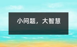 小問題，大智慧