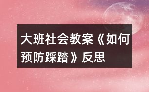 大班社會教案《如何預防踩踏》反思