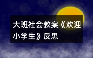 大班社會教案《歡迎小學生》反思