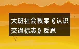 大班社會(huì)教案《認(rèn)識(shí)交通標(biāo)志》反思