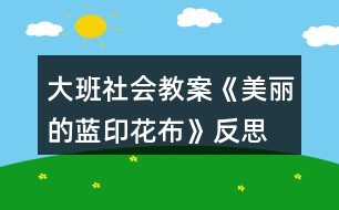 大班社會教案《美麗的藍印花布》反思