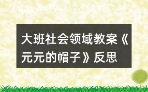 大班社會領域教案《元元的帽子》反思