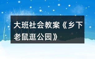 大班社會教案《鄉(xiāng)下老鼠逛公園》