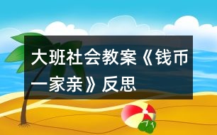 大班社會(huì)教案《錢(qián)幣一家親》反思