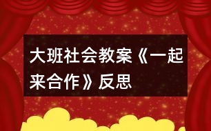 大班社會(huì)教案《一起來(lái)合作》反思