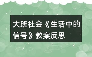 大班社會(huì)《生活中的信號(hào)》教案反思