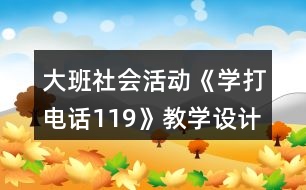 大班社會活動《學打電話119》教學設計反思