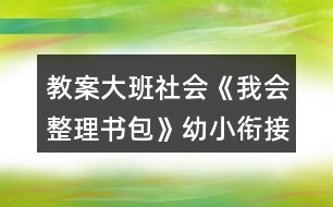 教案大班社會(huì)《我會(huì)整理書包》幼小銜接反思