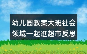 幼兒園教案大班社會領(lǐng)域一起逛超市反思