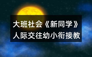 大班社會《新同學(xué)》人際交往幼小銜接教案反思