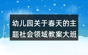 幼兒園關(guān)于春天的主題社會領(lǐng)域教案大班社會《我眼中的春天》反思