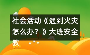 社會活動《遇到火災(zāi)怎么辦？》大班安全教案