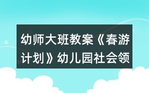 幼師大班教案《春游計劃》幼兒園社會領(lǐng)域活動