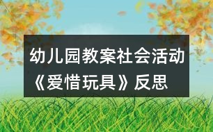 幼兒園教案社會活動《愛惜玩具》反思