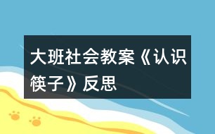 大班社會(huì)教案《認(rèn)識(shí)筷子》反思