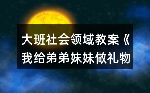 大班社會領(lǐng)域教案《我給弟弟妹妹做禮物》反思